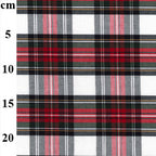 100% Cotton Flat Woven Cotton Tartan Fabric 58" - 3 Colours