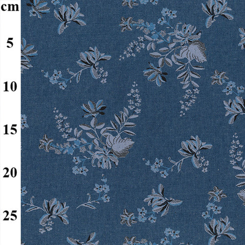100% Cotton Printed Chambray Denim Prints 58" Fabric - 8 Colours