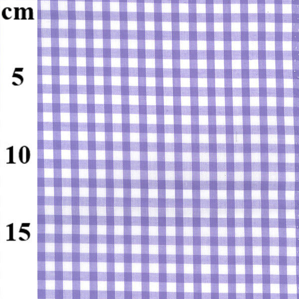 65% Polyester 35% Cotton Gingham Fabric – 1/4” Checks 45" - 14 Colours