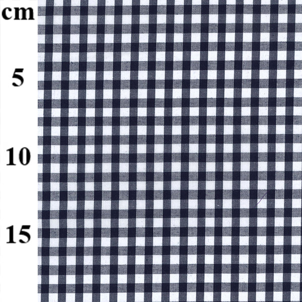 65% Polyester 35% Cotton Gingham Fabric – 1/4” Checks 45" - 14 Colours