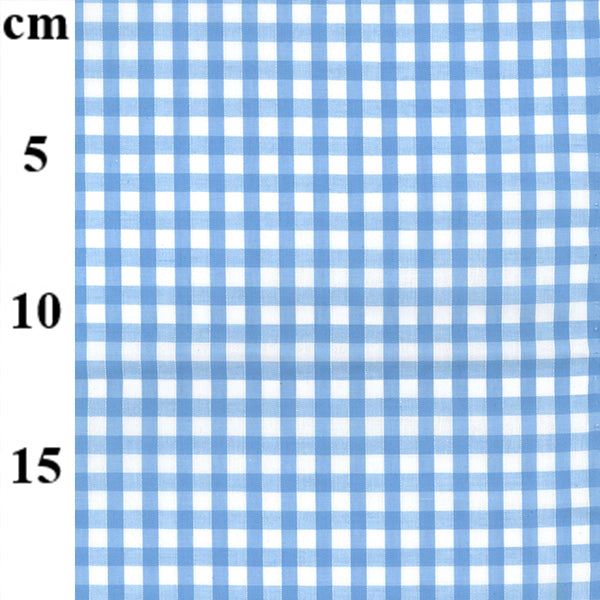 65% Polyester 35% Cotton Gingham Fabric – 1/4” Checks 45" - 14 Colours