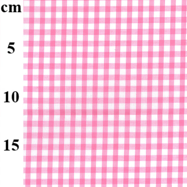 65% Polyester 35% Cotton Gingham Fabric – 1/4” Checks 45" - 14 Colours