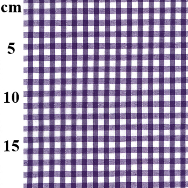 65% Polyester 35% Cotton Gingham Fabric – 1/4” Checks 45" - 14 Colours