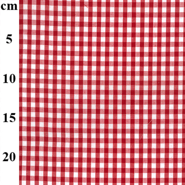 65% Polyester 35% Cotton Gingham Fabric – 1/4” Checks 45" - 14 Colours