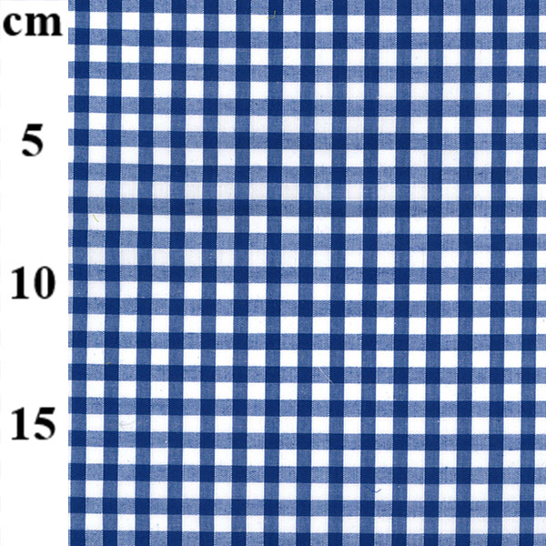 65% Polyester 35% Cotton Gingham Fabric – 1/4” Checks 45" - 14 Colours