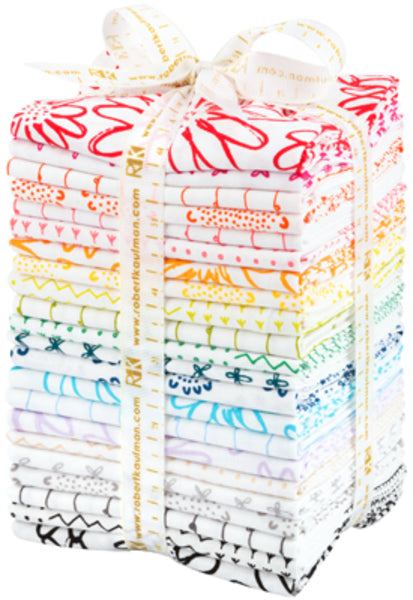 Robert Kaufman Kona®Cotton Prints Blueberry Park Low Volume 22 Piece Bundle by Karen Lewis - Vera Fabrics