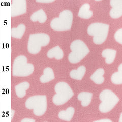 100% Polyester Fleece Fabric – Hearts 60