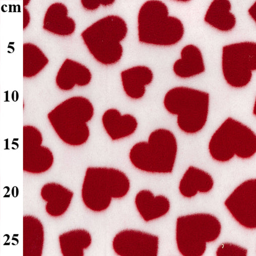 100% Polyester Valentines Fleece Fabric Prints 60" - 8 Colours