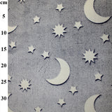 100% Polyester Glow In The Dark Stars Fleece Fabric 60