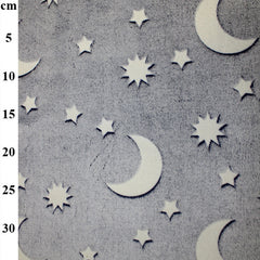 100% Polyester Glow In The Dark Stars Fleece Fabric 60