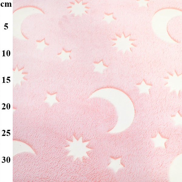 100% Polyester Glow In The Dark Stars Fleece Fabric 60" - 2 Colours