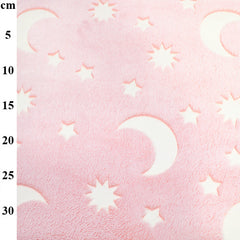 100% Polyester Glow In The Dark Stars Fleece Fabric 60