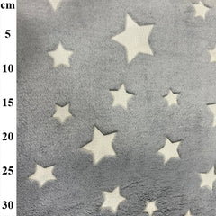 100% Polyester Glow In The Dark Stars Fleece Fabric 60