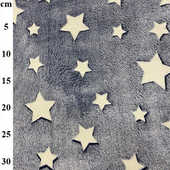 100% Polyester Glow In The Dark Stars Fleece Fabric 60