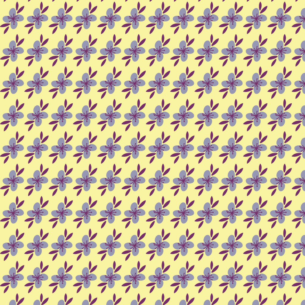 Yellow Small Flowers Cotton Fabric - Vera Fabrics