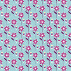 Turquoise Daisy Flowers Cotton Fabric - Vera Fabrics