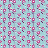 Turquoise Daisy Flowers Cotton Fabric