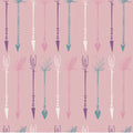 Dusty Pink Arrows Cotton Fabric - Vera Fabrics