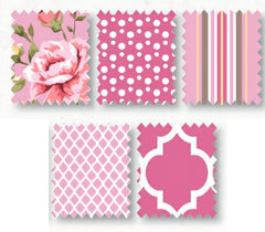 Pink Portofino Cotton Fabric Fat Quarter Bundle - Vera Fabrics