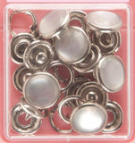 Button Snaps: Pearl - Solid Top, 11mm - 3 Sets