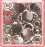 Button Snaps: Silver - Solid Top, 11mm - 3 Sets