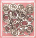 Button Snaps: Silver - Ring Top, 11mm - 3 Sets