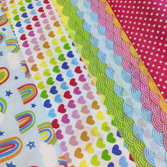 Assorted 4 Polycotton Half A Metre Bundle Subscription - Kids