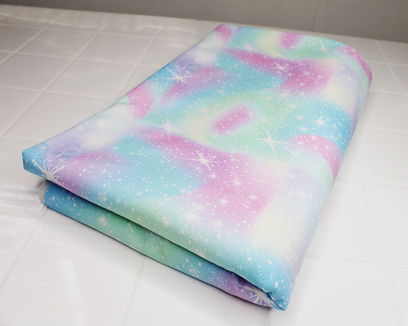 100% Polyester Pastel Galaxy Fleece Backed Soft Shell 58" Fabric
