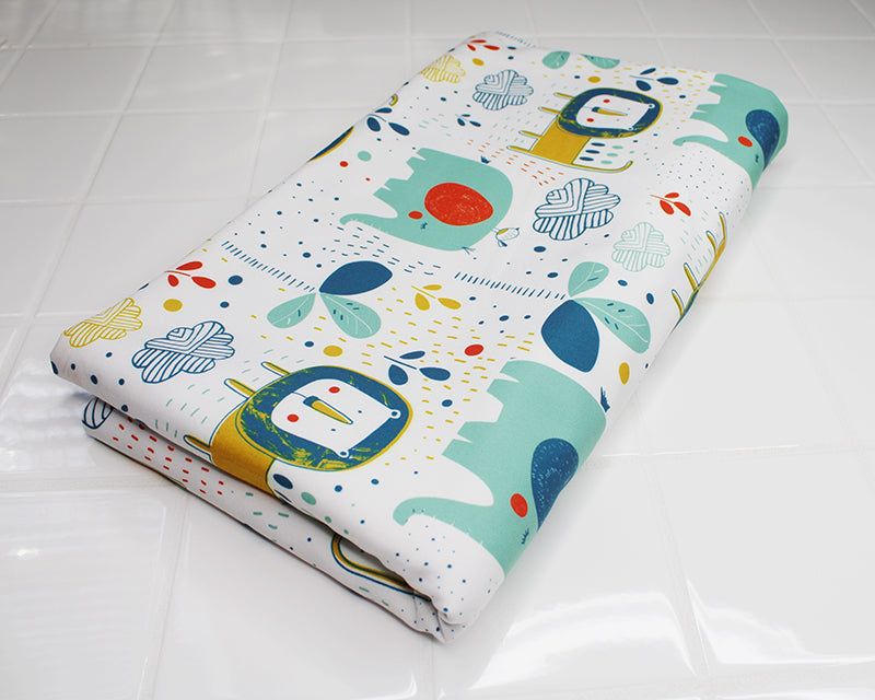 100% Polyester Lion & Elephant Fleece Backed Soft Shell 58" Fabric