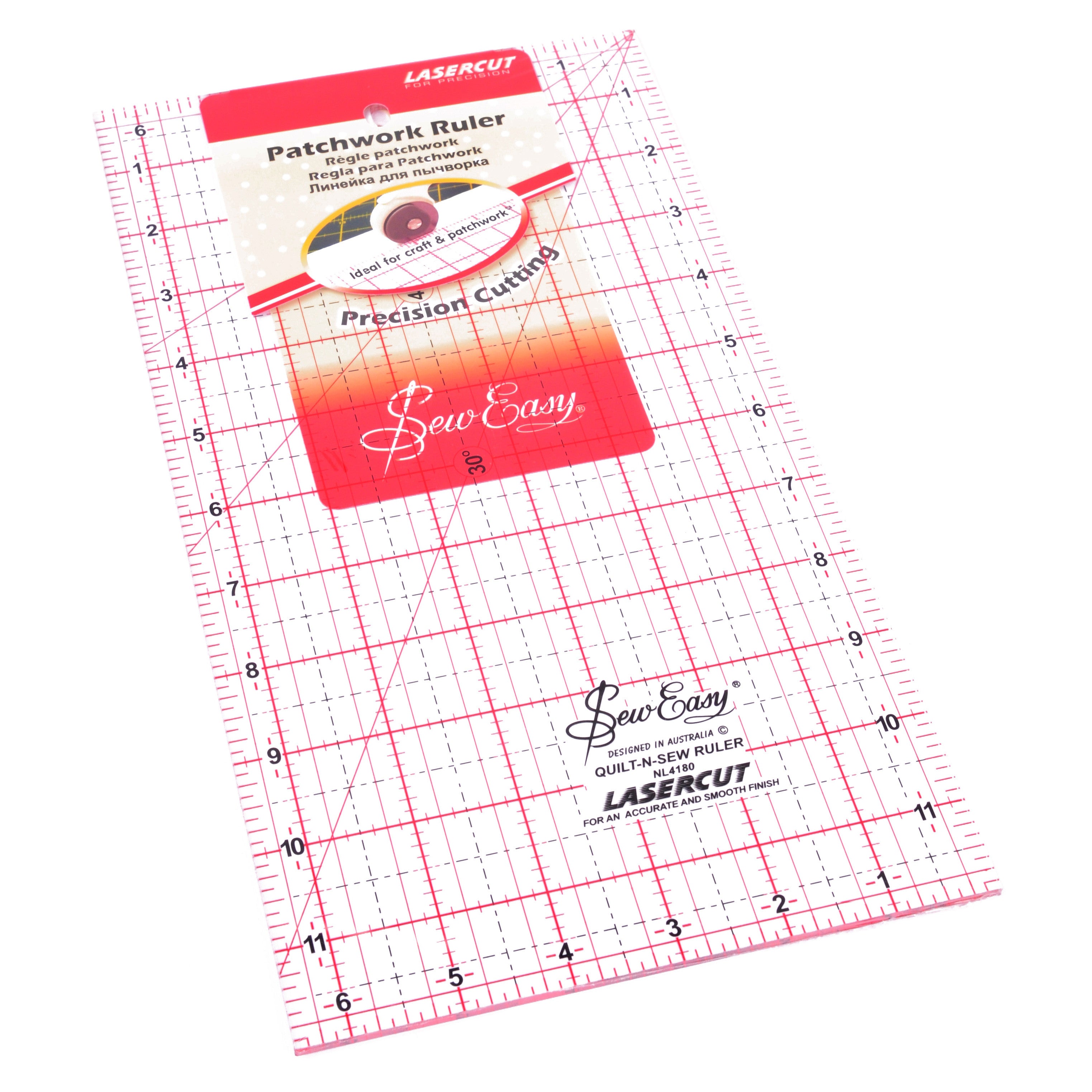 Patchwork Ruler 12"x 6.5" - Vera Fabrics