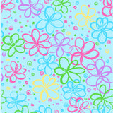 Turquoise Flowers P&B's Bloom Cotton Fabric