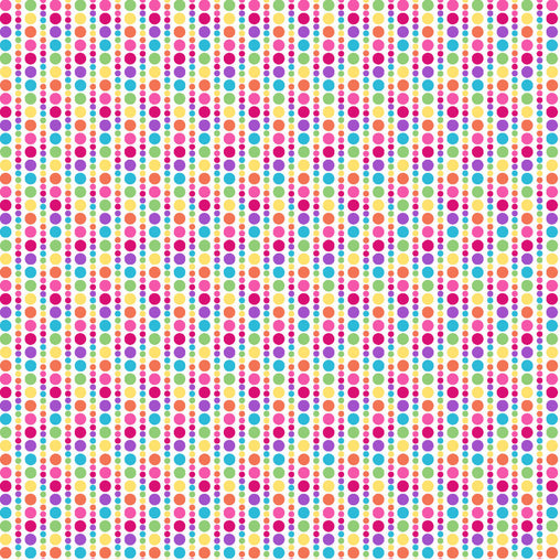 Multi Polka Dot Stripes P&B's Bloom Cotton Fabric - Vera Fabrics