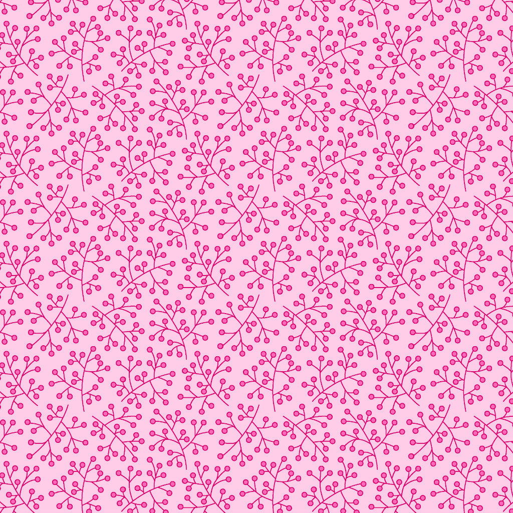 Pink Blossoming Buds P&B's Bloom Cotton Fabric - Vera Fabrics