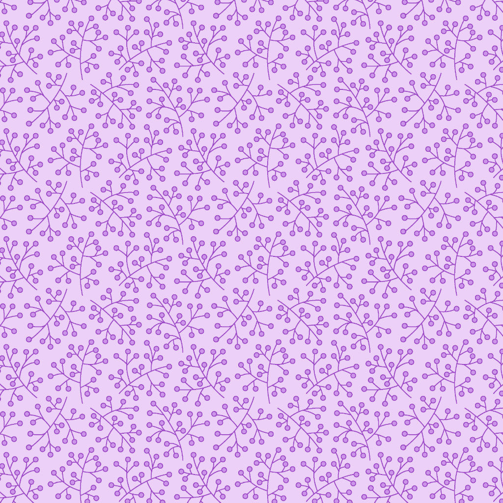 Purple Blossoming Buds P&B's Bloom Cotton Fabric - Vera Fabrics