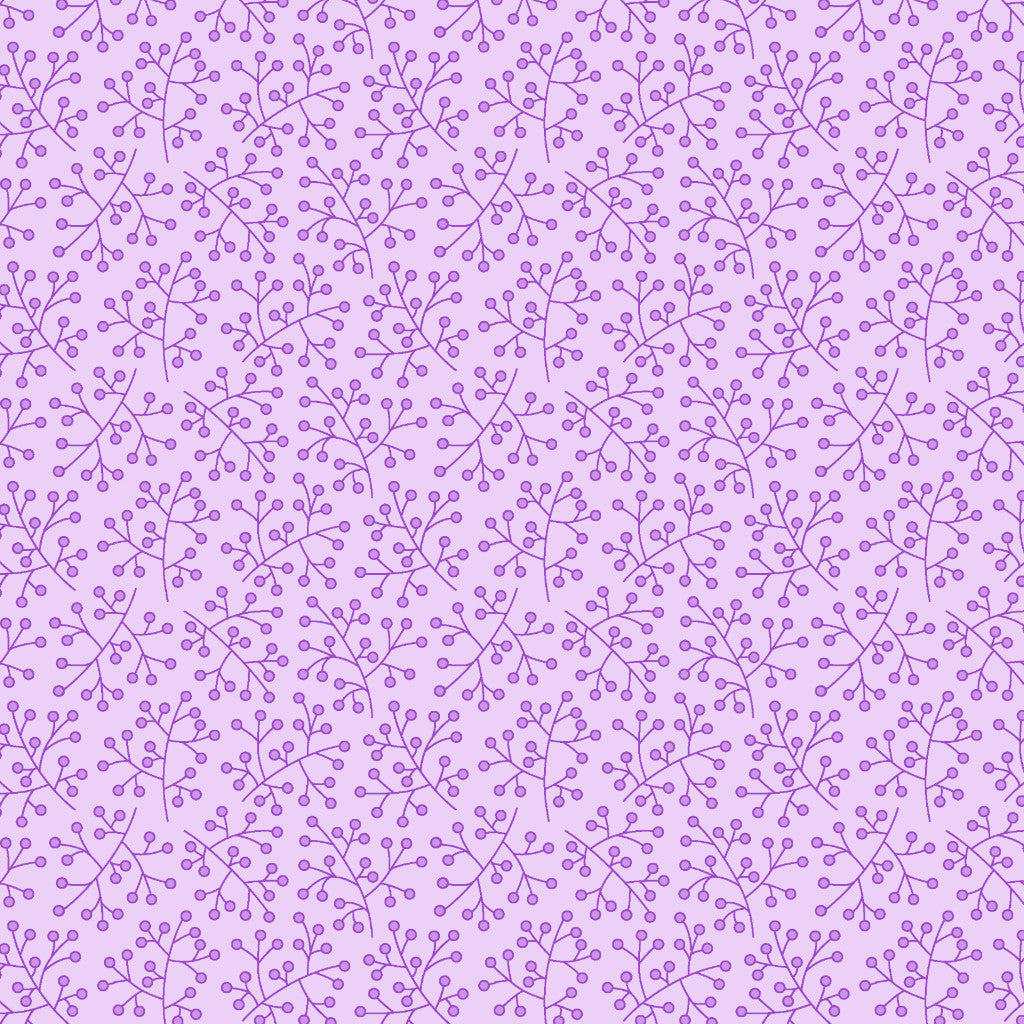 Purple Blossoming Buds P&B's Bloom Cotton Fabric - Vera Fabrics