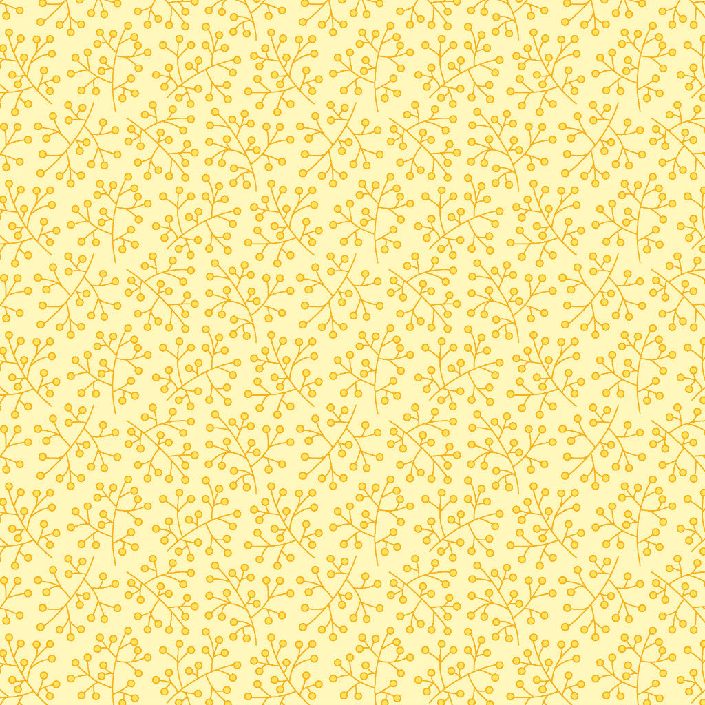 Yellow Blossoming Buds P&B's Bloom Cotton Fabric - Vera Fabrics