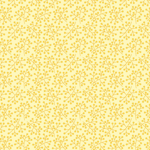 Yellow Blossoming Buds P&B's Bloom Cotton Fabric - Vera Fabrics