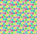Multi Flowers on Green P&B's Bloom Cotton Fabric - Vera Fabrics
