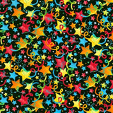 Bright Party Stars Celebrations Cotton Fabric