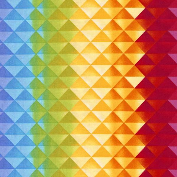 Prism Gradient Colourful Geometrical Print Cotton Fabric - Vera Fabrics