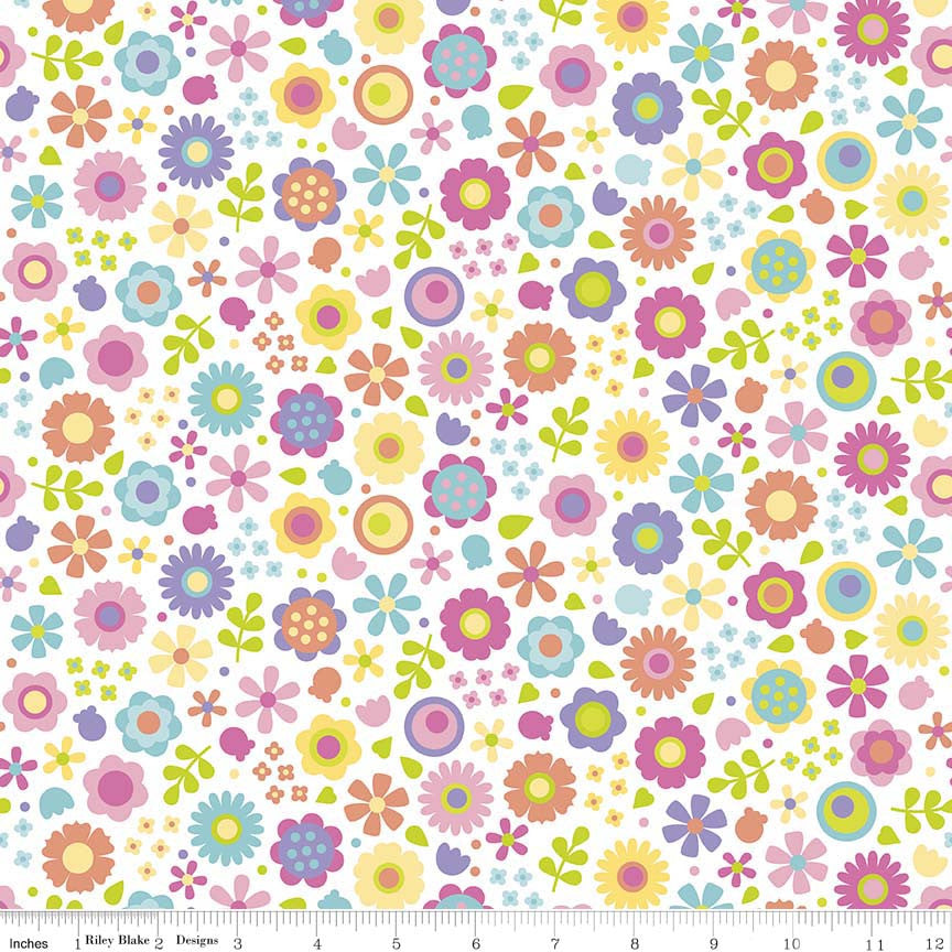 Colourful Flowers Under The Sea Cotton Fabric - Vera Fabrics