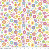 Colourful Flowers Under The Sea Cotton Fabric