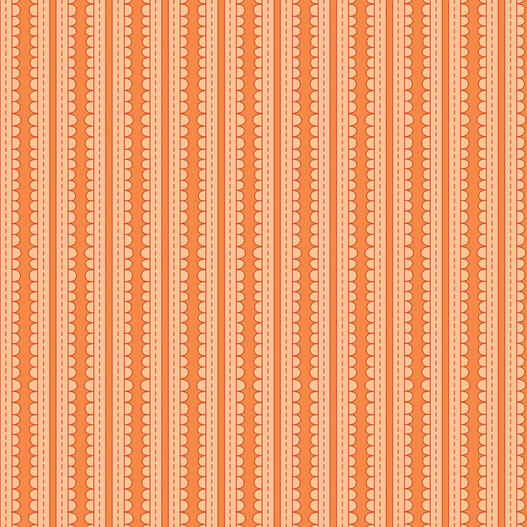 Orange Ribbons Basically Hugs Cotton Fabric - Vera Fabrics