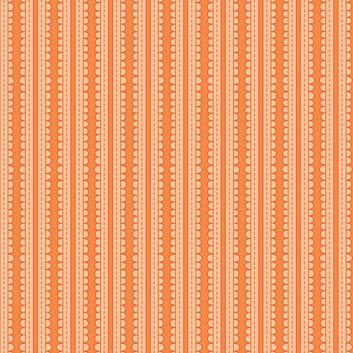 Orange Ribbons Basically Hugs Cotton Fabric - Vera Fabrics