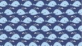 Navy Blue Whales Rock Lobster Fat Quarter Cotton Fabric - Vera Fabrics