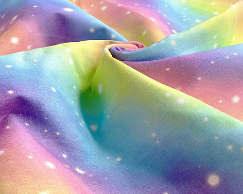 100% Cotton Digital Rainbow Galaxy 59" Fabric - Tailortime