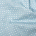 Baby Blue 3mm Spotty Polka Dot 100% Cotton Poplin Fabric - Vera Fabrics