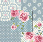 Blue Summer Loft Cotton Fabric Fat Quarter Bundle - Vera Fabrics