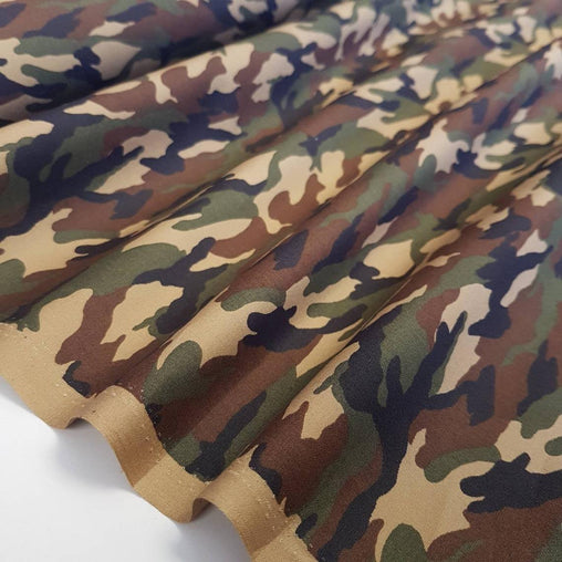 Camouflage Green & Brown Army Woodland FAT QUARTER Cotton Poplin Fabric Boys and Mens Clothes, Bags, Accessories