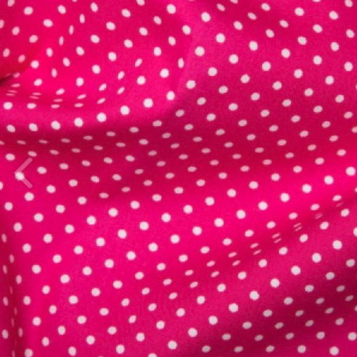 Excellent Quality Cerise Pink 3mm Spotty Polka Dot 100% Cotton Poplin Fabric 130gsm Sewing Quilting Craft Home Decor